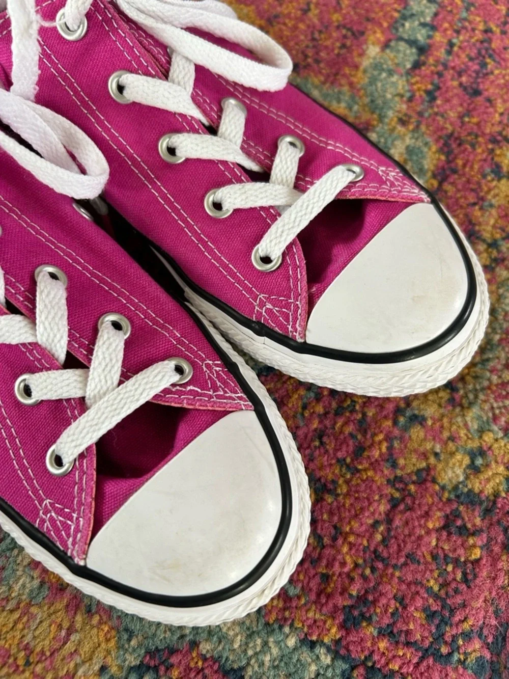 Converse | Kids Magenta ‘Berry Smoothie’ Lace Up Low Top AllStar Sneakers Size 3